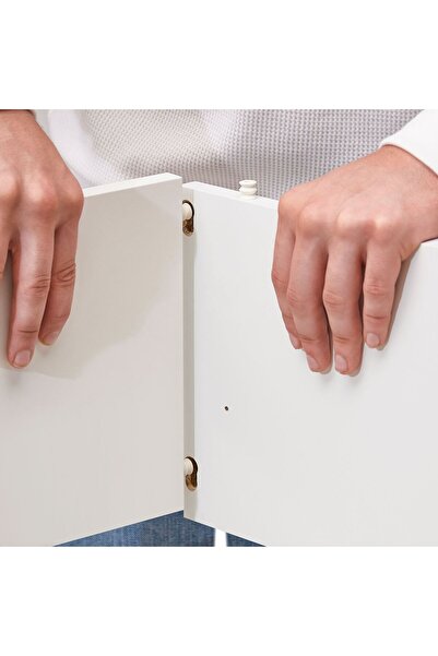 IKEA açık dolap, koyu gri-beyaz, 190x37x200 cm