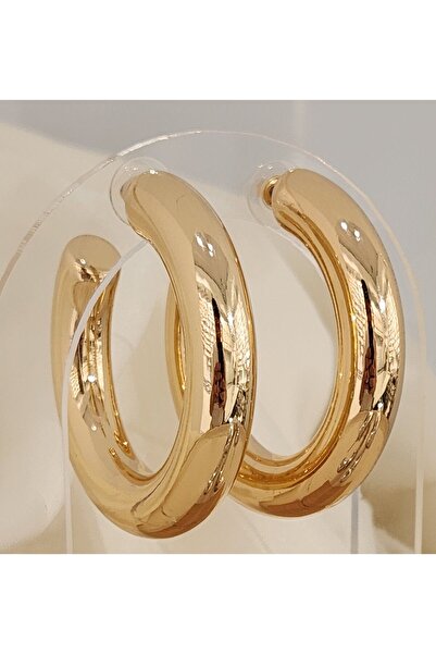 Momos Kalın Büyük Çelik Halka Küpe