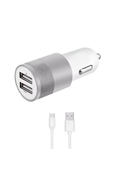 KOİ TECH Araç Içi Çakmaklık 2xusb Girişli Şarj 2.4a 12watt Başlık 1.2m Type-c...