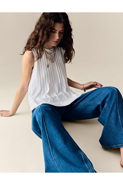 Marks & Spencer Pileli Büzgü Detaylı Bluz