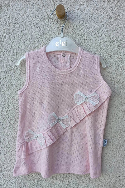 CNDR 3-9 months baby girl bow-knot tights summer set pink