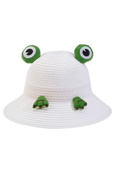 Kitti 2-6 Years Old Baby Straw Hat - Y24700-05 White