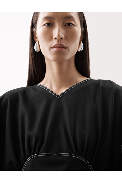 Marks & Spencer Yün V Yaka Midi Elbise