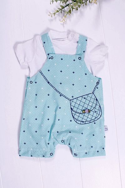 candar 3-9 Months Baby Girl Romper Bag Green with Badili