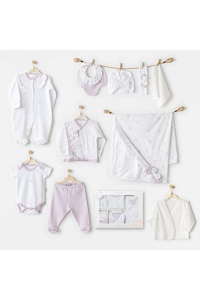 andywawa Ac25571 Magical Butterfly 10-Piece Hospital Discharge Set White