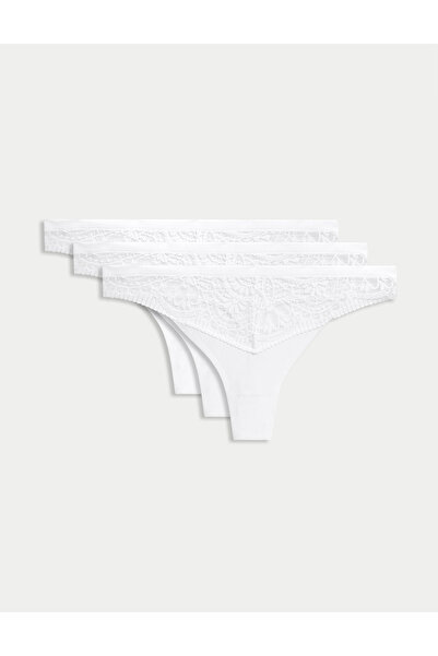 Marks & Spencer 3'lü Body Soft™ Dantel Detaylı Tanga Seti
