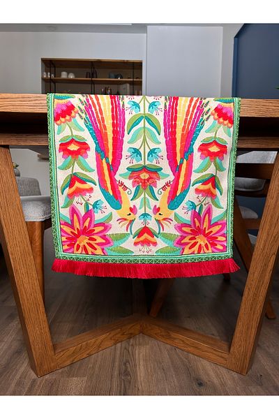 Alseko Concept Red Tassel, Parrot Pattern 40X140Cm Runner
