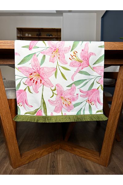 Alseko Concept Green Tassel, Flowers 03 Pattern 40X140Cm Runner