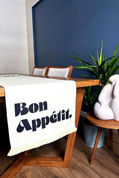 Alseko Concept Cream Tassel, Bon Appetit Pattern 40X140Cm Runner