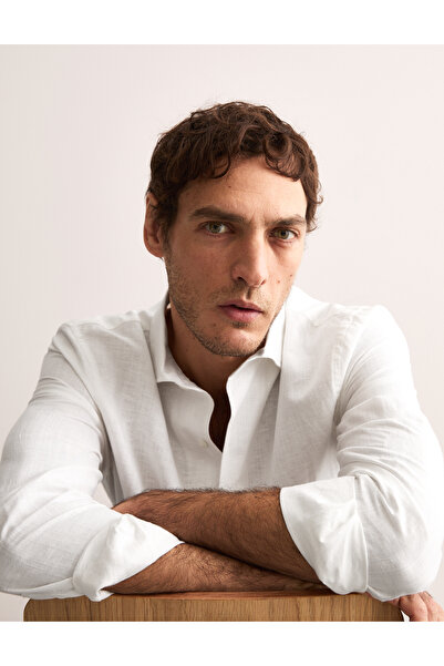 Marks & Spencer Regular Fit Lüks Keten Karışımlı Gömlek