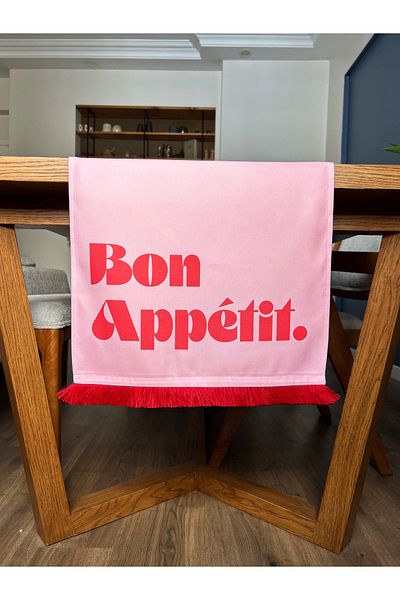 Alseko Concept Red Tassel, Bon Appetit Pattern 40X140Cm Runner
