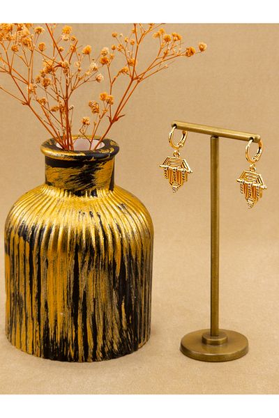 luree accessories Special Series Leyla Stone Steel Earrings