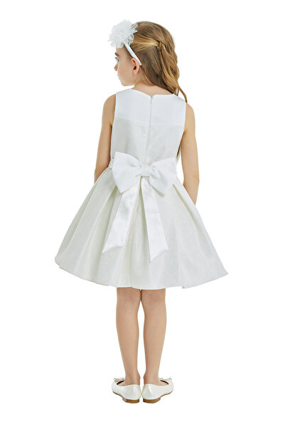 Pamina Kız Çocuk Parti Elbisesi Krem