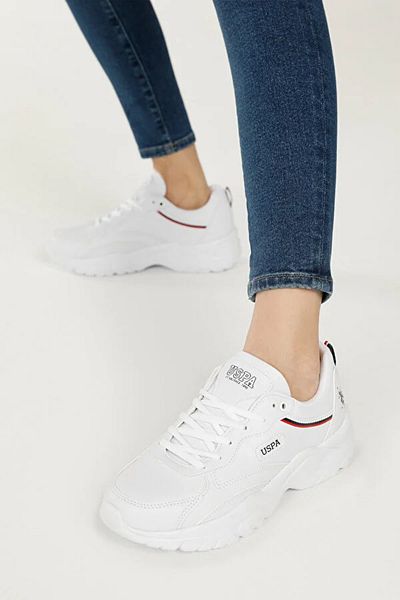 U.S. Polo Assn. SUA Polo Assn. Pantofi de damă TRACEY WMN 2FX Eva Light Talpă cu șireturi ALB