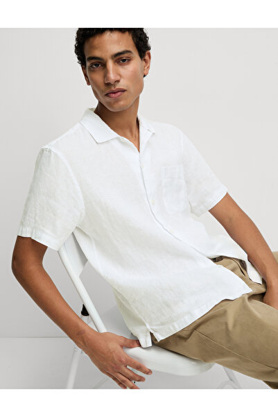 Marks & Spencer Keten Kısa Kollu Gömlek