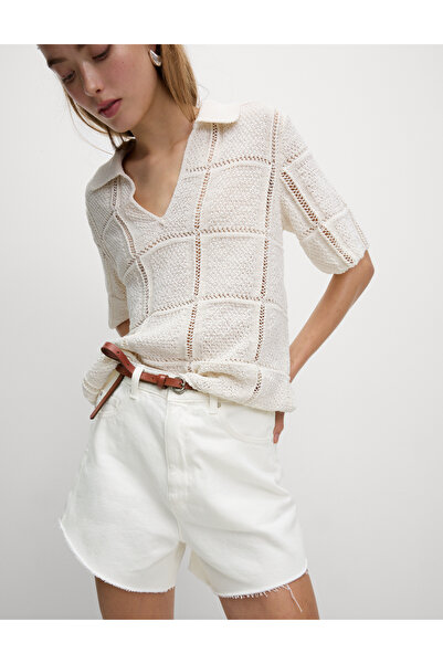 Marks & Spencer Mom Fit Yüksek Bel Denim Şort