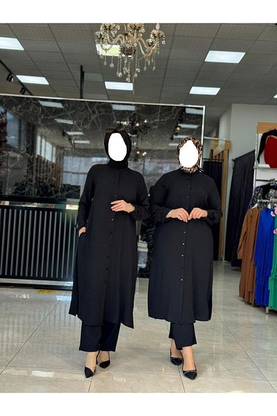 SA&HA Plus Size Women's - Long Double Hijab Tunic Set