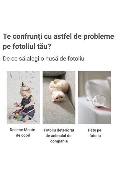 RALEX PUCIOASA Cuvertura Matlasata pentru Fotoliu, Protectie Pete si Par, Microfibra, 166 x 177 cm, Albastru
