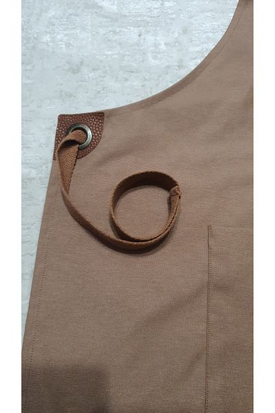 AFİ TEKSTİL Barista apron chef cafe kitchen waiter restaurant ceramic canvas Panama fabric water-repellent stain-resistant