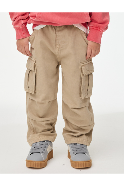 Marks & Spencer Pamuklu Geniş Paça Kargo Pantolon (2–16 YAŞ)