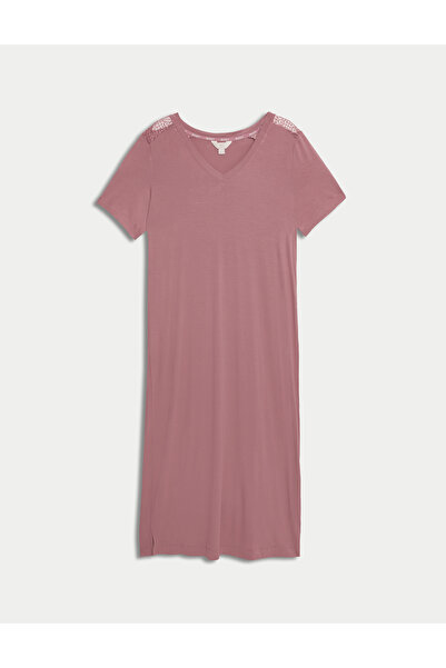 Marks & Spencer Regular Fit Kısa Kollu Gecelik