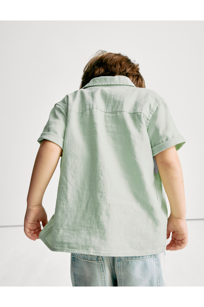 Marks & Spencer 2'li Pamuk Keten Gömlek ve T-Shirt Takımı (2-8 Yaş)