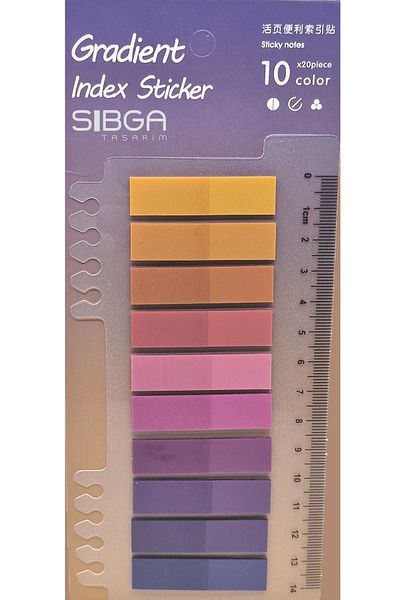 sibga tasarım Transparent Colored Postit Post-it Post It.Bookmark Bookmark Postit Sticker Note Paper 200 Sheets