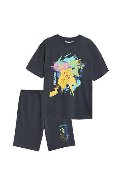 Marks & Spencer %100 Pamuklu Pokémon™ T-Shirt ve Şort Takımı (6–16 Yaş)