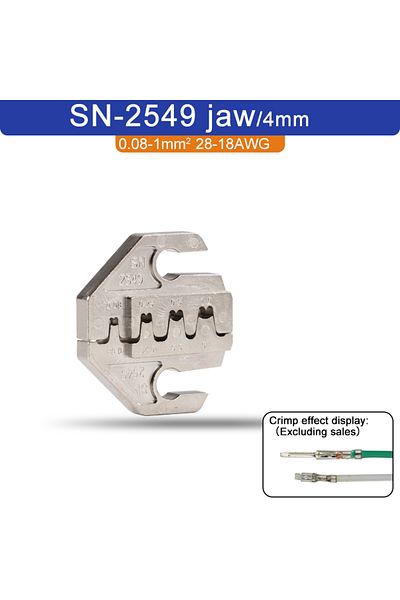 Choice Sn-2549 Jaw 1 Pcs Sn Crimping Pliers Jaw(WIDTH 4MM/PLIERS 190MM) Powder Alloy For Tab 2.8 4.8 6.3 Xh