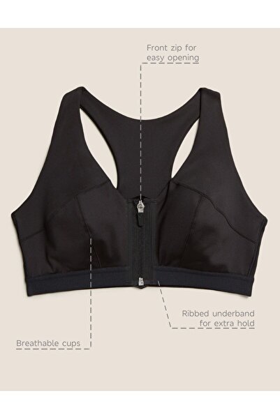 Marks & Spencer Fermuar Detaylı Yüksek Etkili Sporcu Sütyeni