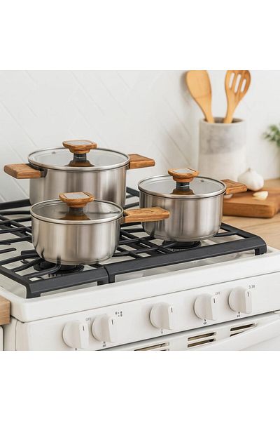 BİNDAWOOD B&D COOKING POT WITH LID SET 3-PCS