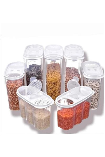 Miami Home Set of 7 White Oval Food Container