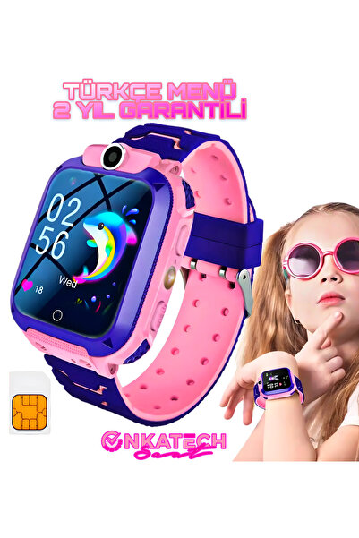 Onkatech Lbs'li Konum Takibi Sim Kartlı Akıllı Çocuk Takip Saati