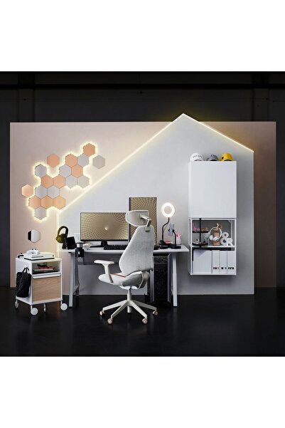 IKEA Yüksekliği ayarlanabilen oyuncu sandalyesi, Baş detekli, Emniyet tekerli