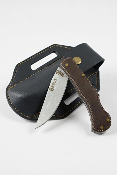 SürLaz Kamp Bıçağı Deri Kılıflı Werzalit Sap Işleme N690 Çelik