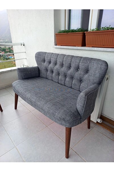 Azra Aksesuar Ikili Balkon Takimi - Kanepe - Keten Kumaş - Bekleme Koltugu - ...