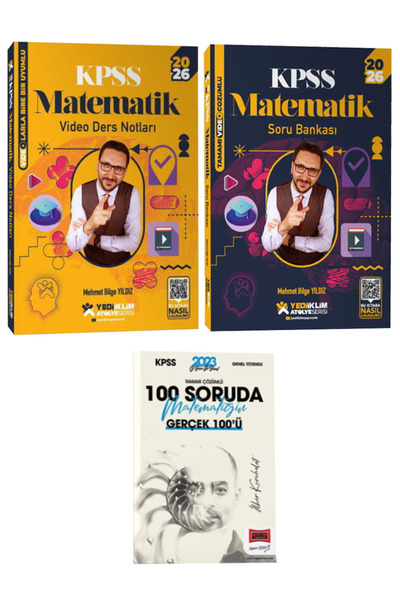 Yediiklim Yayınları Mehmet Bilge Yıldız | 2026 Kpss Matematik Video Ders Notl...