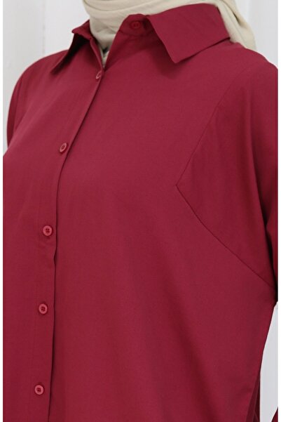 sefamerve Reglan Kol Tunik 4066-09 Bordo