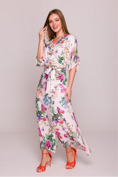 Stylove Maxi wrap dress with floral print - Model 1