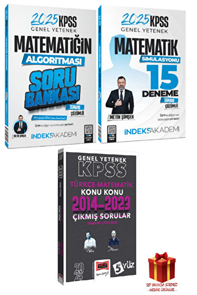 İndeks Akademi 2025 İndeks Akademi KPSS Matematik Soru Bankası+Matematik Dene...