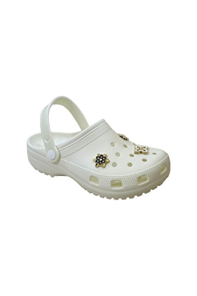 Akınal Bella Women's Cros Sabo Slippers Sea Pool Beach Garden Slippers Closed Toe Slippers with Stone Accessories