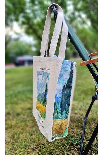 Luvili Van Gogh Canvas Tote Bag with Snap Fasteners Premium Series |   Avec Cypress
