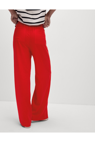 Marks & Spencer Wide Leg Keten Pantolon