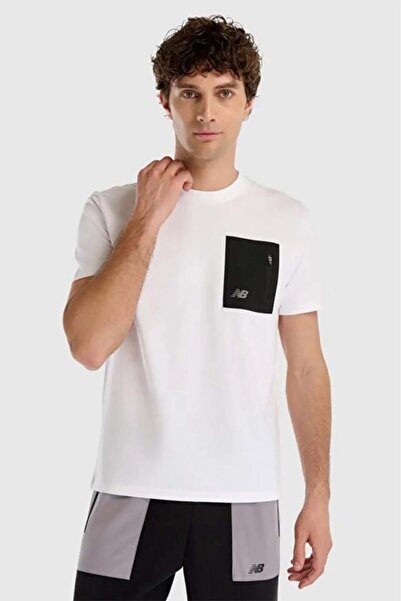 New Balance MNT1516 Λευκό ανδρικό μπλουζάκι