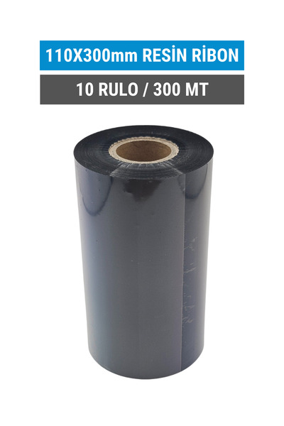 Küresel Etiket Barkod 110x300mm Resin Ribon | 10 Rulo | 300 Mt | Dayanıklı | ...