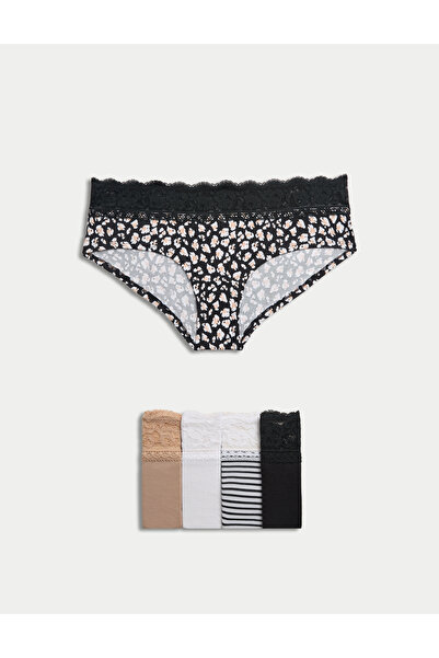 Marks & Spencer 5'li Dantel Detaylı Short Külot Seti