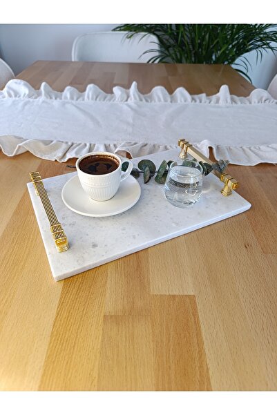 Bella Maison Sunum Tepsisi, Söz Tepsisi, Doğal Mermer Sunum Tepsisi