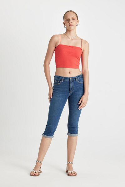 DeFacto Jean Capri cu talie normala B9168AX24SM