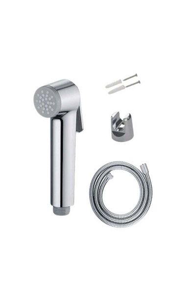 itg silver Handheld Shattaf Bidet Sprayer with 1.5m Hose, Self-Cleaning Kit for Bathroom & Toilet