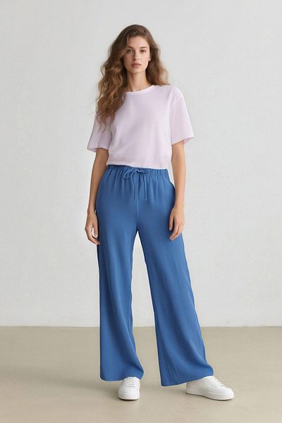 DeFacto Pantaloni aerobin cu picioare largi și largi E6883ax25sp